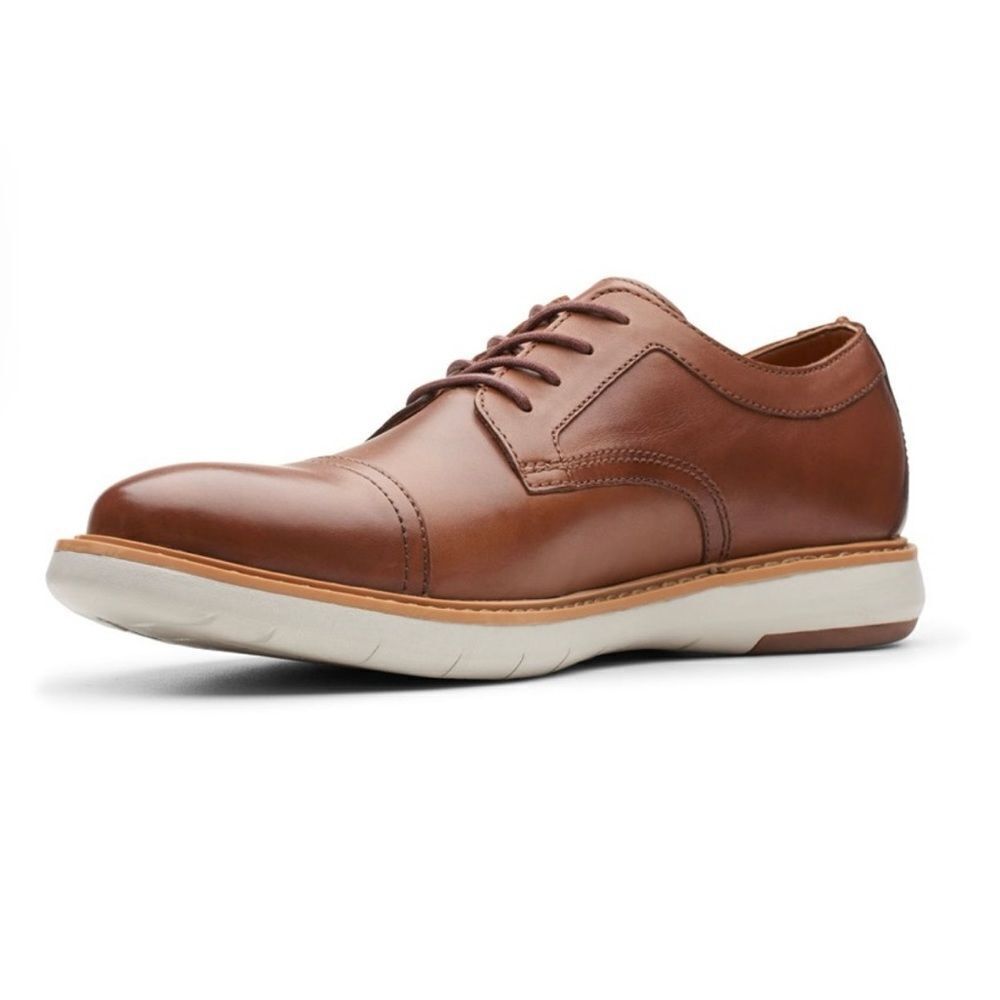 Clarks Draper Cap 26149632 Mens Brown Leather Cap Toe Oxfords
Shoes Sz 10
